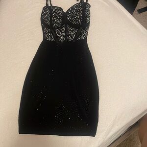 Sparking body con mini dress